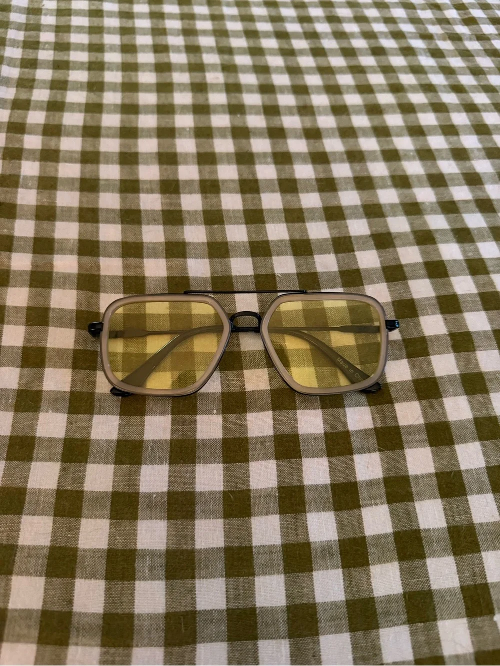 Free People Yellow Lens Aviator-Style Sunglasses